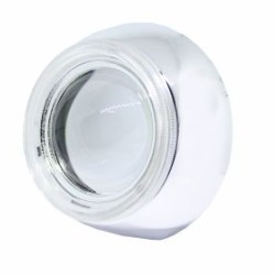 Καπάκι για προτζέκτορες Morimoto Mini 2.5'' - ημικύκλιο D=13 cm - χρωμίου με χώρο για angel eyes Καπάκι για προτζέκτορες Morimoto Mini 2.5'' - ημικύκλιο D=13 cm - χρωμίου με χώρο για angel eyes