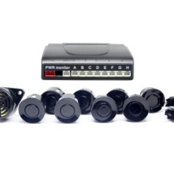 Αισθητήρες παρκαρίσματος - με 8 αισθητήρες και ηχητική προειδοποίηση - μαύρο χρώμα