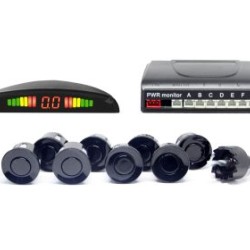 Αισθητήρες παρκαρίσματος με 8 αισθητήρες και ένδειξη led - μαύρο χρώμα