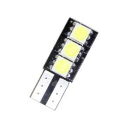 Led λάμπα τύπου Τ10 10W με 3 SMD led από τη μία πλευρά  - CANBUS - 1τμχ.