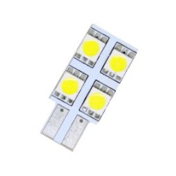 Led λάμπα τύπου Τ10 με 4 SMD led από τη μία πλευρά - 1τμχ.