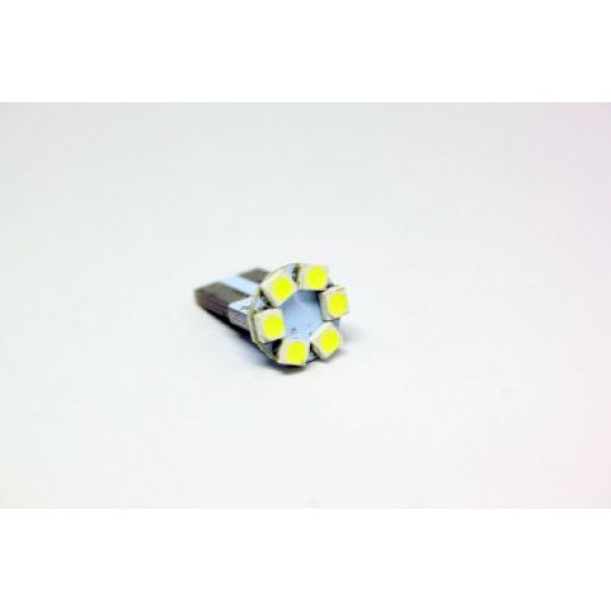 Led λάμπα τύπου Τ10  με 6 led μπροστά -  CANBUS - 1τμχ.