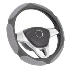 Κάλυμμα τιμονιού από οικολογικό δέρμα 38 cm - Race - γκρι χρώμα -1 τμχ. Κάλυμμα τιμονιού από οικολογικό δέρμα 38 cm - Race - γκρι χρώμα -1 τμχ.