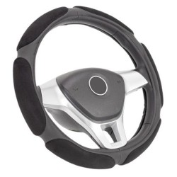 Κάλυμμα τιμονιού από οικολογικό δέρμα 38 cm - Race - μαύρο χρώμα -1 τμχ. Κάλυμμα τιμονιού από οικολογικό δέρμα 38 cm - Race - μαύρο χρώμα -1 τμχ.