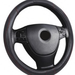 Δερμάτινο κάλυμμα τιμονιού 38 cm - Carbon - κόκκινες ραφές - 1 τμχ. Δερμάτινο κάλυμμα τιμονιού 38 cm - Carbon - κόκκινες ραφές - 1 τμχ.