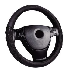 Δερμάτινο κάλυμμα τιμονιού 38 cm - Comfort - μαύρο χρώμα -1 τμχ. Δερμάτινο κάλυμμα τιμονιού 38 cm - Comfort - μαύρο χρώμα -1 τμχ.