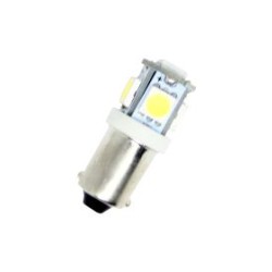 Led λάμπα τύπου BA9 με 5 SMD led 5000K τυχαία διάταξη - 1τμχ.