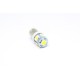 Led λάμπα τύπου BA9 με 5 SMD led 5000K τυχαία διάταξη - 1τμχ.