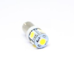 Led λάμπα τύπου BA9 με 5 SMD led 5000K εκ διαμέτρου αντίθετα - 1τμχ. Led λάμπα τύπου BA9 με 5 SMD led 5000K εκ διαμέτρου αντίθετα - 1τμχ.