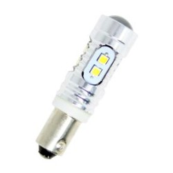 Led λάμπα τύπου BA9S 10W με 10 led επί 1W και προτζέκτορα - 1τμχ.