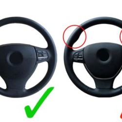 Κάλυμμα τιμονιού ραφτό - μαύρο χρώμα - 1 τμχ. Κάλυμμα τιμονιού ραφτό - μαύρο χρώμα - 1 τμχ.