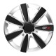 Τάσια αυτοκινήτου Versaco GTX CARBON Black/Silver - 14" - Μαύρο / Ασημί - 4 τμχ.