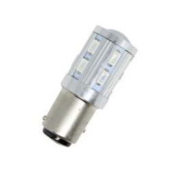 Led λάμπα BA15S με 16 ultra bright led και προτζέκτορα μονού φωτισμού κόκκινη - 1τμχ.