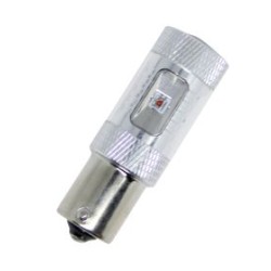 Led λάμπα BA15S με 6 x 5W CREE led και προτζέκτορα μονού φωτισμού κίτρινη - 1τμχ.