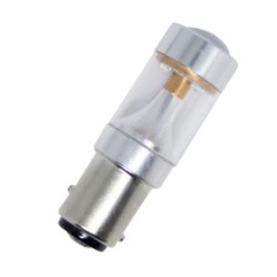 Led λάμπα τύπου BA15W με 6 SMD led 2323 και ανακλαστήρα - διπλού φωτισμού λευκή - 1τμχ.