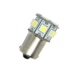Led λάμπα τύπου BA15S με 13 SMD led μονού φωτισμού κίτρινη - 1τμχ.