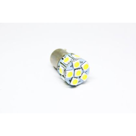 Led λάμπα τύπου BA15S με 13 SMD led μονού φωτισμού κίτρινη - 1τμχ.