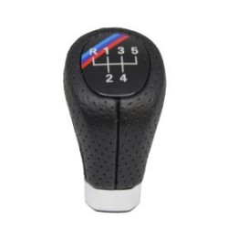 Λεβιές 5 ταχυτήτων για BMW - μαύρο δέρμα με μπλε και κόκκινες γραμμές //M Λεβιές 5 ταχυτήτων για BMW - μαύρο δέρμα με μπλε και κόκκινες γραμμές //M