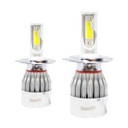 Led λάμπες H4 για μεσαία και μεγάλα φώτα 7600 lumen , 36 Watt - COB 6000K - 2τμχ. Led λάμπες H4 για μεσαία και μεγάλα φώτα 7600 lumen , 36 Watt - COB 6000K - 2τμχ.