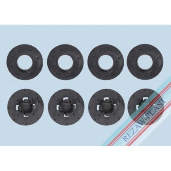 Πιαστράκια Rezaw-Plast για FIAT 500 (2007+), Tipo Sedan (2015+) - 4τμχ. για 2 πατάκια