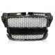 Μάσκα με βάση για σήμα για Audi A3 (2008-2013) - RS-Look μαύρη  γυαλιστερή