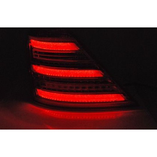 Πίσω φανάρια led για Mercedes W221 S-class (2005-2011) - facelift design με τρεχούμενο φλας - σετ 2τμχ.