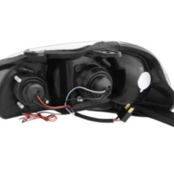 Φανάρια εμπρός angel eyes για Honda Civic (1996-1999) - μαύρα , με λάμπες (Η1) - σετ 2τμχ.