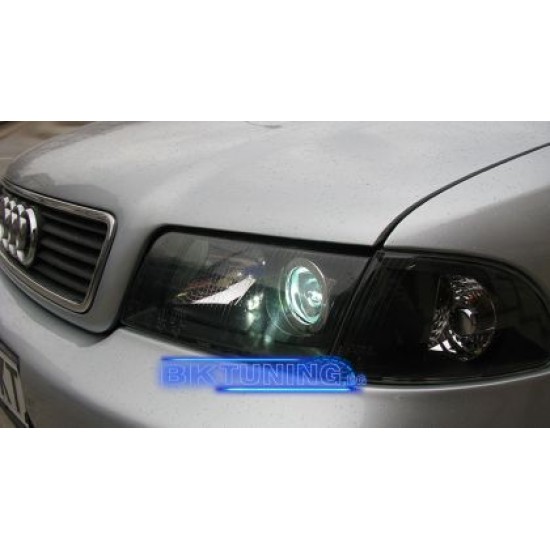 Φανάρια εμπρός για Audi A4 (1995-1999) - μαύρα , χωρίς λάμπες (Η7) - σετ 2τμχ.