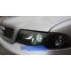 Φανάρια εμπρός για Audi A4 (1995-1999) - μαύρα , χωρίς λάμπες (Η7) - σετ 2τμχ.