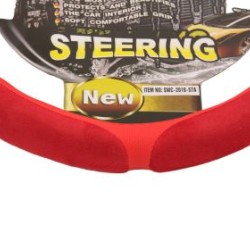 Κάλυμμα τιμονιού από οικολογικό δέρμα 38 cm - Race - κόκκινο χρώμα -1 τμχ. Κάλυμμα τιμονιού από οικολογικό δέρμα 38 cm - Race - κόκκινο χρώμα -1 τμχ.