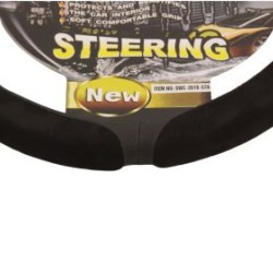 Κάλυμμα τιμονιού από οικολογικό δέρμα 38 cm - Race - μαύρο χρώμα -1 τμχ. Κάλυμμα τιμονιού από οικολογικό δέρμα 38 cm - Race - μαύρο χρώμα -1 τμχ.