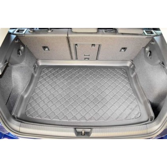 Πατάκι - σκαφάκι πορτ μπαγκάζ για Volkswagen Golf 8 (2019+) hatchback upper boot adjustable boot floor in top position with mini spare tyre / tyre repair kit / full size spare tyre -  1τμχ.