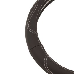 Δερμάτινο κάλυμμα τιμονιού 38 cm - Waves - μαύρο χρώμα -1 τμχ. Δερμάτινο κάλυμμα τιμονιού 38 cm - Waves - μαύρο χρώμα -1 τμχ.