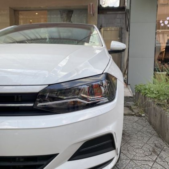 Φρυδάκια φαναριών για Volkswagen Polo (2019+) - μαύρα γυαλιστερά