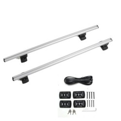 Μπάρες οροφής - για εργοστασιακές βιδωτές υποδοχές - 120 cm με κλειδί -  σετ 2τμχ. Μπάρες οροφής - για εργοστασιακές βιδωτές υποδοχές - 120 cm με κλειδί -  σετ 2τμχ.