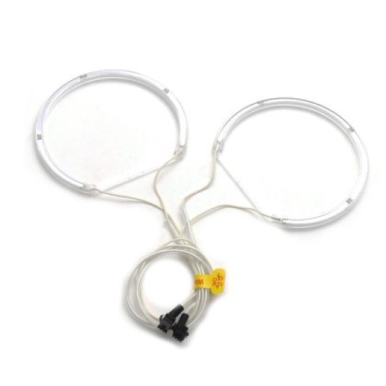 Δαχτυλίδια angel eyes για  BMW X5 (1999-2005) - Λευκό χρώμα