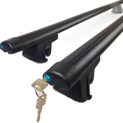 Μπάρες οροφής αυτοκινήτου για ενσωματωμένες παράλληλες μπάρες - 120cm με κλειδί -  μαύρο σετ 2τμχ. Μπάρες οροφής αυτοκινήτου για ενσωματωμένες παράλληλες μπάρες - 120cm με κλειδί -  μαύρο σετ 2τμχ.