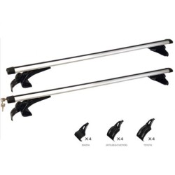 Μπάρες οροφής αλουμινίου για αυτοκίνητα χωρίς υπάρχουσες μπάρες για Toyota, Mazda, Mitsubishi, 135 cm με κλειδί - 2τμχ. Μπάρες οροφής αλουμινίου για αυτοκίνητα χωρίς υπάρχουσες μπάρες για Toyota, Mazda, Mitsubishi, 135 cm με κλειδί - 2τμχ.