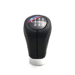 Λεβιές 6 ταχυτήτων για BMW - μαύρο δέρμα με μπλε και κόκκινες γραμμές //M Λεβιές 6 ταχυτήτων για BMW - μαύρο δέρμα με μπλε και κόκκινες γραμμές //M