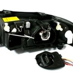 Φανάρια εμπρός για Audi A4 (1999-2001) - μαύρα , χωρίς λάμπες (Η7) - σετ 2τμχ.