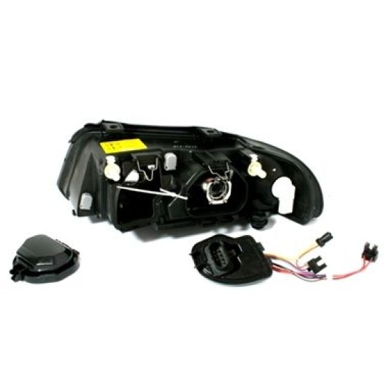 Φανάρια εμπρός για Audi A4 (1999-2001) - μαύρα , χωρίς λάμπες (Η7) - σετ 2τμχ.
