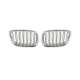 Μάσκα για BMW X5  E53 (2004-2007) - ασημένια - 2τμχ.
