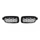 Μάσκα για BMW F30 (2011+) - γυαλιστερή - Diamond Design - χρωμίου/μαύρη - 2τμχ.