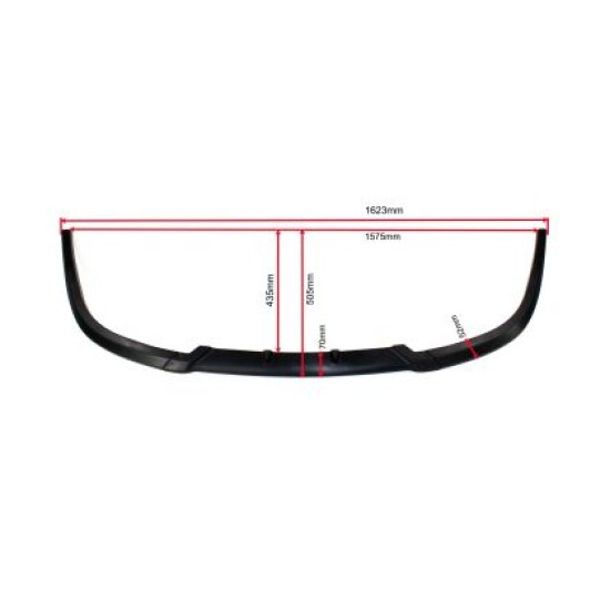 Spoiler εμπρός προφυλακτήρα για Volkswagen Golf 5 (2004-2009) - μαύρο ματ