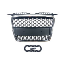 Μάσκα Audi A3 (2005-2008) με βάση για σήμα - RS-Look ματ με πλαίσιο χρωμίου
