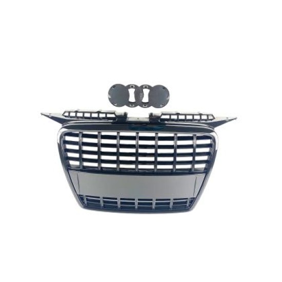 Μάσκα χωρίς σήμα για Audi A3 (2003-2008) - S3 Look μαύρη  γυαλιστερή