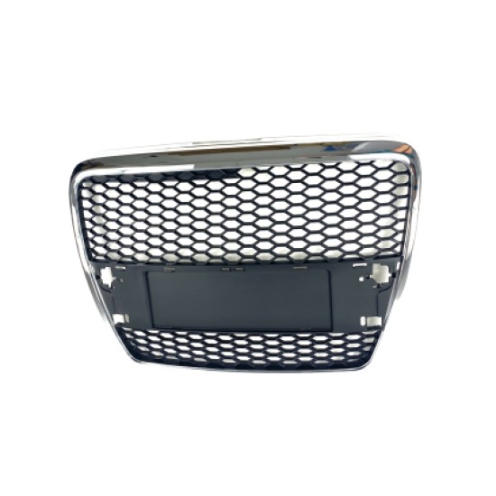 Μάσκα χωρίς σήμα για Audi A6 C6 (2004-2008) - με πλαίσιο χρωμίου RS Look