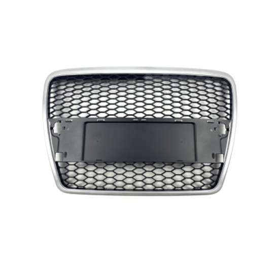 Μάσκα χωρίς σήμα για Audi A6 4F (2004-2008) - με πλαίσιο χρωμίου RS Look
