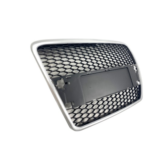 Μάσκα χωρίς σήμα για Audi A6 4F (2004-2008) - με πλαίσιο χρωμίου RS Look