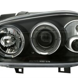 Φανάρια εμπρός angel eyes για Vw Golf IV - μαύρα , με λάμπες (Η1) - σετ 2τμχ. Φανάρια εμπρός angel eyes για Vw Golf IV - μαύρα , με λάμπες (Η1) - σετ 2τμχ.
